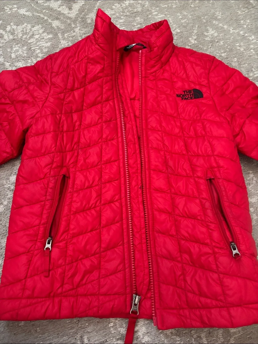The North Face Kids Red Quilted Puffer Jacket